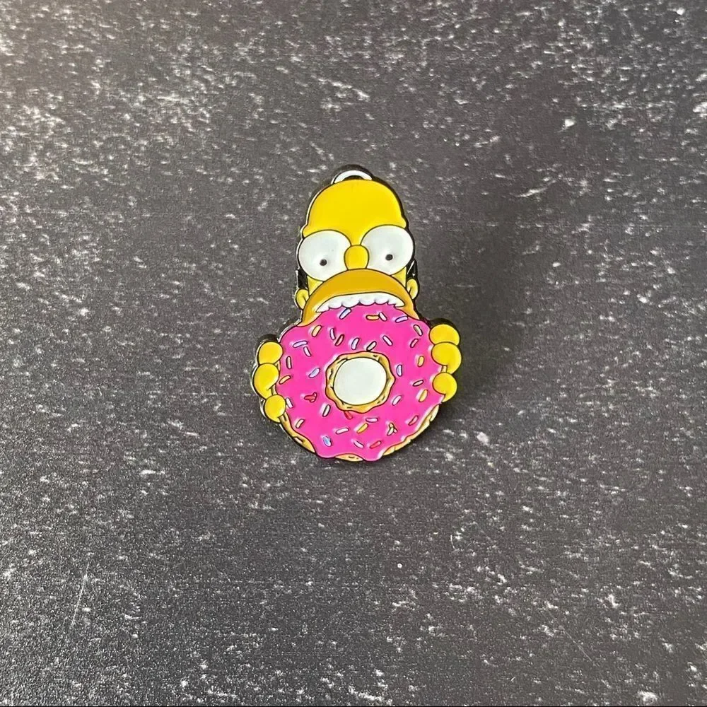 Homer Pink Doughnut Enamel Pin/ Brooch